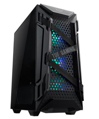 ASUS GT301 TUF Gaming Case Black ATX Mid-Tower Tempered Glass Compact Case