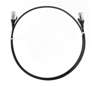 8ware CAT6 Ultra Thin Slim Cable 20m - Black Color Premium RJ45 Ethernet Network LAN UTP Patch Cord 26AWG for Data