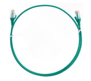 8ware CAT6 Ultra Thin Slim Cable 0.25m / 25cm - Green Color Premium RJ45 Ethernet Network LAN UTP Patch Cord 26AWG for Data Only