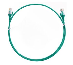 8ware CAT6 Ultra Thin Slim Cable 0.50m / 50cm - Green Color Premium RJ45 Ethernet Network LAN UTP Patch Cord 26AWG for Data Only