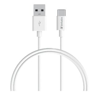 Verbatim Charge  Sync USB-C Cable 1m - White USB C to USB A