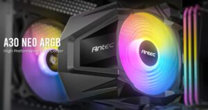 Antec A30 NEO ARGB CPU Air Cooler with 800 - 2000 RPM. 43.82 CFM max