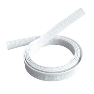 Brateck Braided Cable Sock (40mm/1.6" Width)  Material Polyester Dimensions1000x40mm -- White (LS)