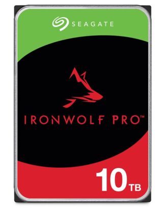 Seagate 10TB 3.5" IronWolf Pro NAS  SATA Hard Drive (ST10000NT001) -5-year limited warranty -6Gb/s Connector - CMR Recording Technology