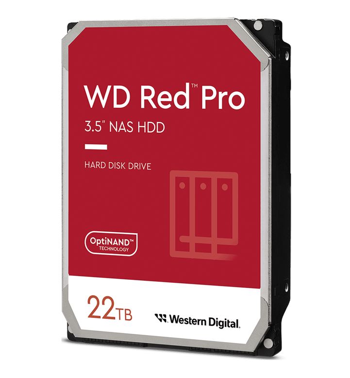 Western Digital WD Red Pro 22TB 3.5" NAS HDD SATA3 7200RPM 512MB Cache 24x7 300TBW ~24-bays NASware 3.0 CMR Tech 5yrs wty