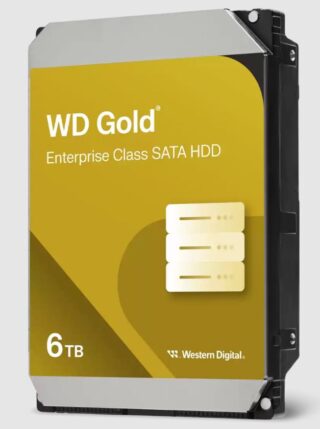 Western Digital 6TB 3.5" WD Gold Enterprise Class SATA 6 Gb/s HDD 7200 RPM  CMR  Cache Size  256MB  5-Year Limited Warranty