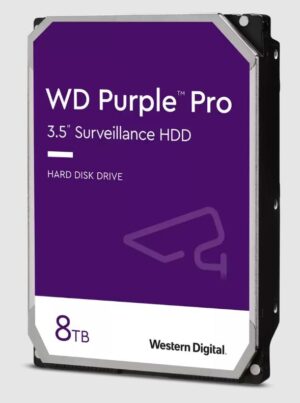 Western Digital WD Purple Pro 8TB 3.5" Surveillance HDD 7200RPM 256MB SATA3 245MB/s 550TBW 24x7 64 Cameras AV NVR DVR 2.5mil MTBF