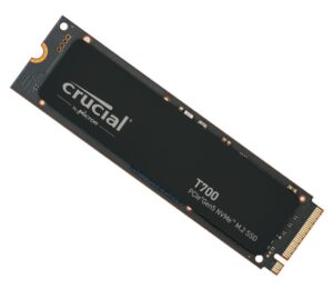 Crucial T700 1TB Gen5 NVMe SSD - 11700/9500 MB/s R/W 600TBW 1500K IOPs 1.5M hrs MTTF with DirectStorage for Intel 13th Gen  AMD Ryzen 7000