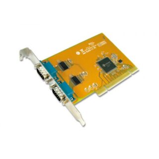 (LS) Sunix COMCARD-2P SER5037A Dual Port Serial IO Card PCI Card; speeds up to 115.2Kbps; Support Microsoft Windows