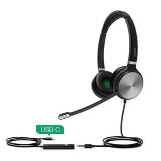 Yealink UH36 Stereo Wideband Noise Cancelling Headset - USB-C / 3.5mm Connections