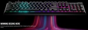 CORSAIR K55 CORE RGB  Gaming Keyboard Dynamic Five Zone RGB
