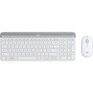 Logitech MK470 Slim Wireless Keyboard Mouse Combo Nano Receiver 1 Yr Warranty -White
