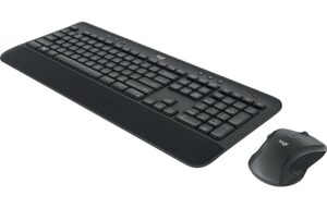 Logitech MK545 Wireless Desktop Keyboard Mouse Combo 3 Yrs battery life comfortable palm rest  adjustable tilt legs Laser-grade ~KBLT-MK520R