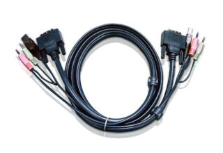 Aten KVM Cable 3m with DVI-D (Single Link) USB  Audio to DVI-D (Single Link)