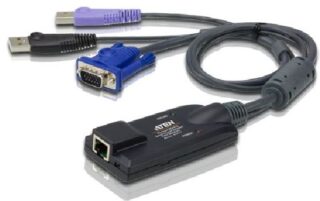 Aten VGA USB Virtual Media KVM Adapter with Smart Card Support for KN