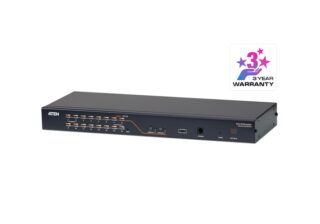 Aten Rackmount KVM Switch 2 Console 16 Port Multi-Interface Cat 5