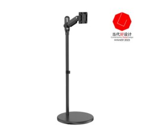 Brateck Mobile Spring assisted Display Floor Stand Fit Most 17"-35" Monitor Up to 10kg per screen VESA 75x75/100x100 Black colour