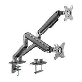 Brateck Dual Monitor Economical Spring-Assisted Monitor Arm Fit Most 17"-32" Monitors