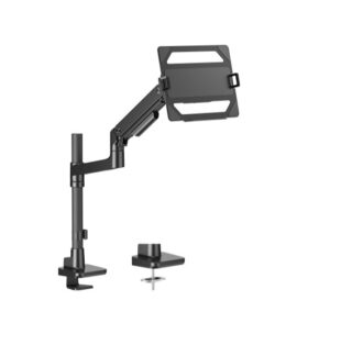 Brateck LDT81-C012P-ML-B POLE-MOUNTED HEAVY-DUTY GAS SPRING MONITOR ARM WITH LAPTOP HOLDER For most 17"~49" Monitors