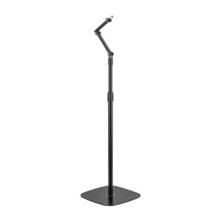 Brateck Stylish Height Adjustable Microphone Floor Stand(Matte Black  Light Grey) (LS)
