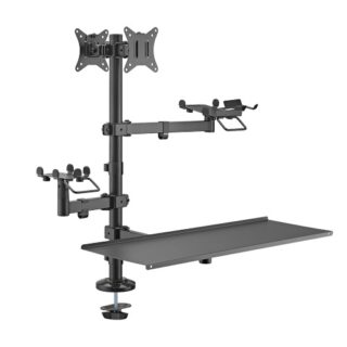 Brateck POS Mounting Solution For Dual Screens (with keyboard tray) (LS)