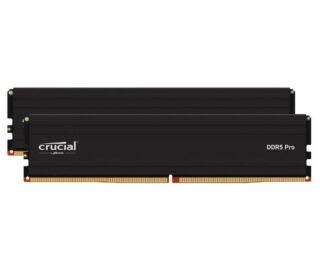 Crucial Pro 32GB (2x16GB) DDR5 UDIMM 6000MHz CL48 Black Heat Spreader Support Intel XMP AMD Ryzen for Desktop PC Gaming Memory