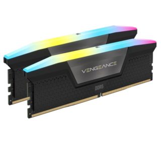 Corsair Vengeance RGB 48GB (2x24GB) DDR5 UDIMM 5600MHz C40 1.25V Desktop Gaming Memory Black
