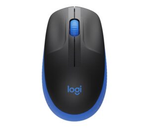 Logitech M190 Full-Size Wireless Mouse - BLUE from up to 10 meters away 1000 dpi