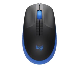 Logitech M190 Full-Size Wireless Mouse - BLUE from up to 10 meters away 1000 dpi