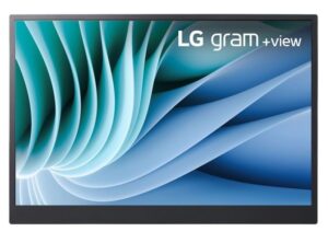 LG Gram +View 16” Portable Monitor WQXGA 2K 2560x1600 16:10 2xUSB-C Auto Rotate Tilt Pivot Power Delivery DisplayPort Anti-Glare Alternate Mode 670g