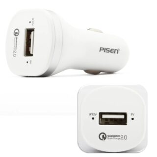 Pisen USB-A QC2.0 Car Charger - Reliable and Safe