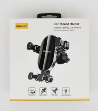 Phonix Thicken Gravity Car Mount Phone Holder - Black