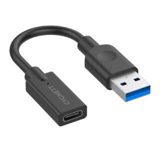 Cygnett Essentials USB-A Male to USB-C Female (10CM) Cable Adapter - Black(CY3321PCUSA)