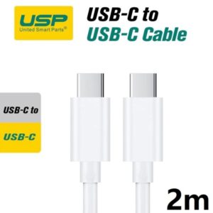 USP USB-C to USB-C (3.1) Mini Cable (2M) - White