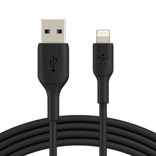 Belkin BoostCharge Braided Lightning to USB-A Cable (15cm/6in) - Black(CAA002bt0MBK)