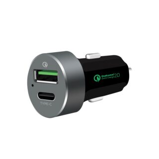 (LS) mbeat® QuickBoost USB 2.0  USB Type-C Dual Port Car Charger -  Certified Qualcomm Quick Charge 2.0 technology /Fast Charging/ Samsung Galaxy Not