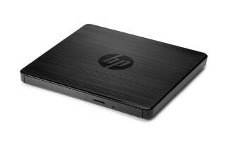 HP 8x Ultra Slim Portable External USB ODD DVD-RW Burner Re-Writer Drive No AC Adapter Required for PC MAC Notebook Laptop Computer