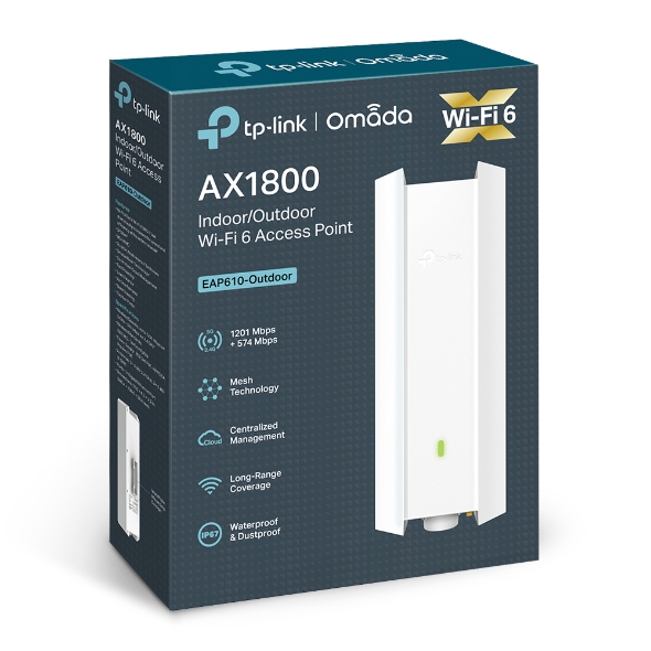 TP-Link EAP610-Outdoor Omada AX1800 Indoor/Outdoor WiFi 6 Access Point