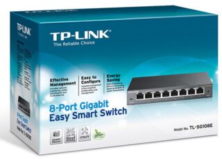 TP-Link TL-SG108E 8-Port Gigabit Easy Smart Switch Provides network monitoring