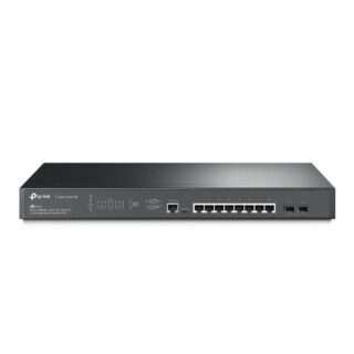 TP-Link TL-SG3210XHP-M2 JetStream 8-Port 2.5GBASE-T and 2-Port 10GE SFP+ L2+ Managed Switch with 8-Port PoE+ 2xFan Rack Mountable IGMP Snooping