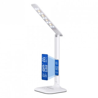 Simplecom EL808 Dimmable Touch Control Multifunction LED Desk Lamp 4W with Digital Clock(LS)