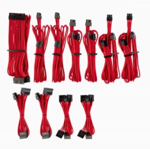 For Corsair PSU - Red Premium Individually Sleeved DC Cable Pro Kit