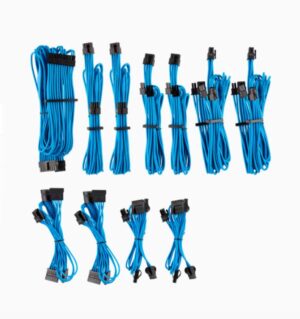 For Corsair PSU - BLUE Premium Individually Sleeved DC Cable Pro Kit