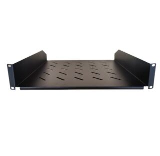 LDR Cantilever 2U 275mm Deep Shelf Recommended for 19" 450/550mm Deep Cabinet - Black Metal Contruction
