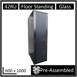 LDR Assembled 42U Server Rack Cabinet (600mm x 1000mm) Glass Door