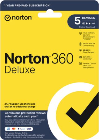 Norton 360 Deluxe 50GB AU 1 User