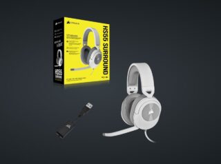 Corsair HS55 White 7.1 SURROUND Gaming Headset