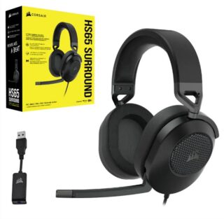 Corsair HS65 Carbon 7.1 Dolby Atoms Surround Wired Headset. All Day Comfort