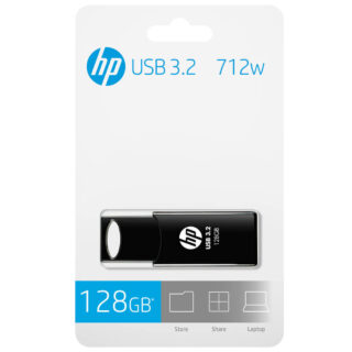 (LS) HP 712W 128GB USB3.2  70MB/s Flash Drive Memory Stick Slide 0°C to 60°C  4.5~5.5 VDC Push-Pull Design External Storage for Windows 10 11 Mac