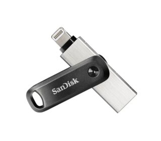 SanDisk 128G iXpand Flash Drive Go SDIx60N USB-A Lightning USB 3.0 Silver password-protect for iPhone  iPad 1 yrs warranty